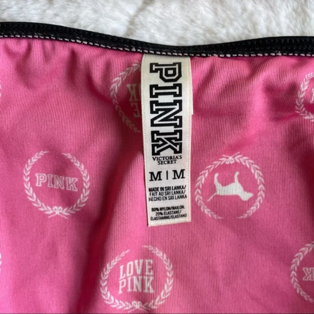 Victoria's Secret PINK | Knockout Ruche Black Bikini Bottoms | Size Medium